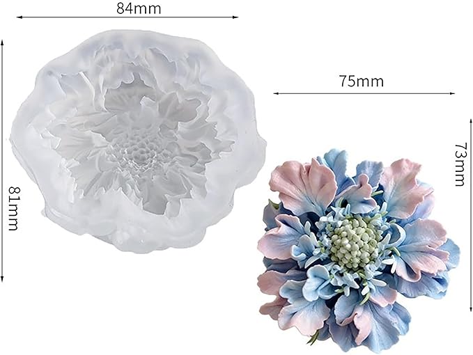 Flower Petal Mold - Cylinder Molds Silicone Wave Spiral Candle Mold - Silicone Resin Casting Molds for Candle & Resin & Soap Craft Supplies