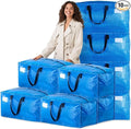 Moving Bags Heavy Duty,Extra Large Moving Bags for Travel/College Packing/Storage/Organization/Seasonal Clothes & Bedding Storage,Moving Supplies Bins,Compatible with Ikea Frakta Cart (Blue,10 Pack)