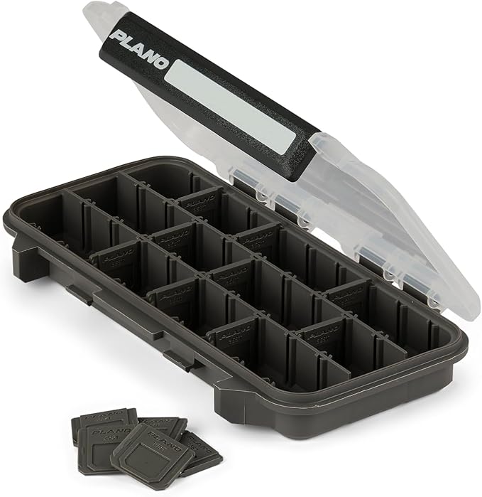 Plano StowAway 3500 Stow Tackle Box, with Corrosion-Preventive Rustricor, Single Latch Design, Transparent DuraView Lid, Stackable Storage for Fishing Bait, Lures and Gear