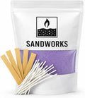 Sand Wax Candle Making Kit – 5 Wooden Wicks & 15 Cotton Wicks, 500 g Premium Fragrance-Free Sand Wax (Lavender)