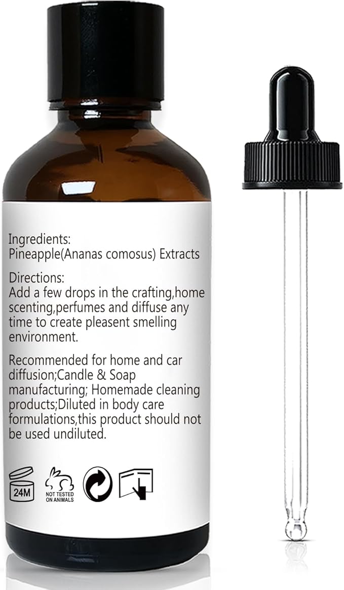 Pineapple Essential Oil, Home Fragrance Oil, Candle Scents for Soy Wax Candle Making, Soap, Dryer Balls, Diffusers, Laundry, Slime -1 oz /30ml