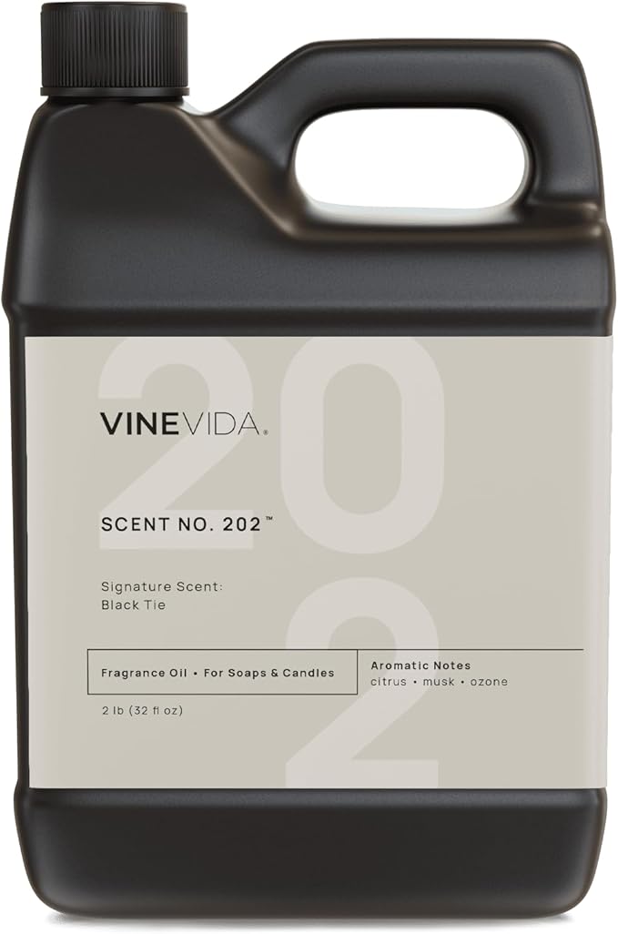 VINEVIDA [32 oz] Scent Black Tie; Fragrance Oil for Candle Making and Soap Making - Winter & Holiday Oils