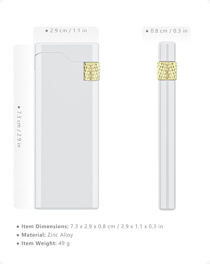 Pack of 2 Cool Mini Lighter Pocket Pipe Lighter Gas Butane Refillable with Adjustable Soft Flame Great Gift idea. Sold Without Gas
