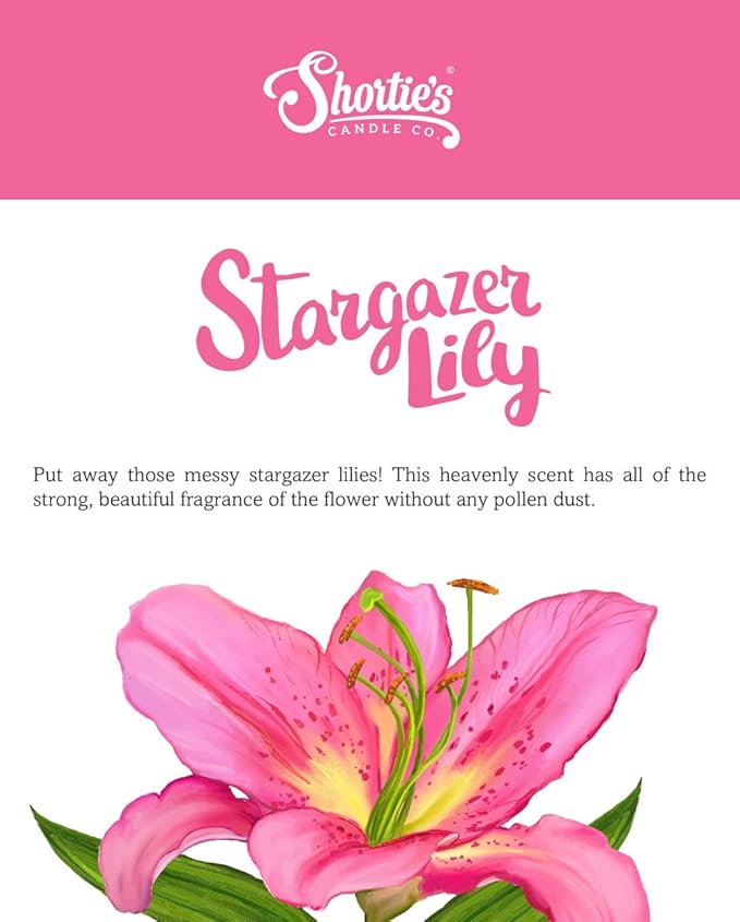 Shortie's Candle Company Stargazer Lily Wax Melts Multi Pack - 2 Highly Scented 3 Oz. Bars (6 Oz. Total) - Made with Natural Oils - Flower & Floral Air Freshener Cubes Collection