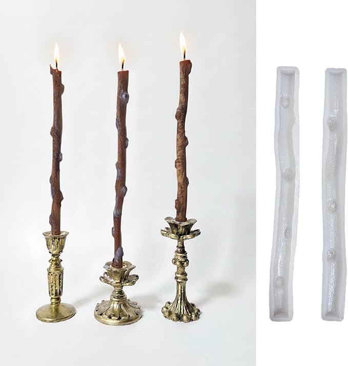 Candle Molds,Birch Tree Candle Molds for Candle Making, Rustic Long Pillar Candle Mold Gothic Decor Forest Decor DIY Christmas's Day Gift