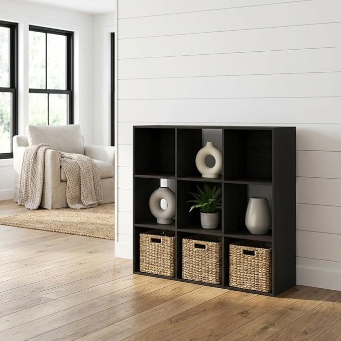 Furnifact Espresso Bookcase with Sturdy Wooden Construction, Spacious Storage, Elegant Finish, Ideal for Home and Office Organization
