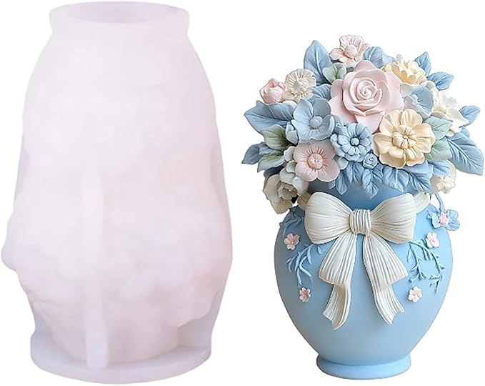 Silicone 3D Flower & Rose Mold - Peony & Candle Mold for Resin, Clay & Soap Making - Craft Supplies