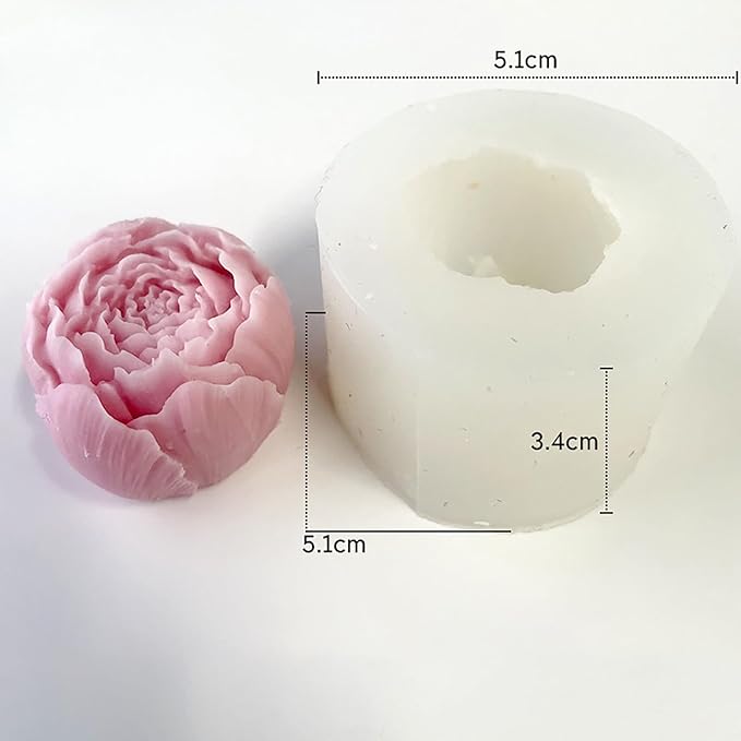 2 Pcs Bud Candle Mold - 3D Silicone Mold for Resin Casting & Candle Making - Craft Supplies