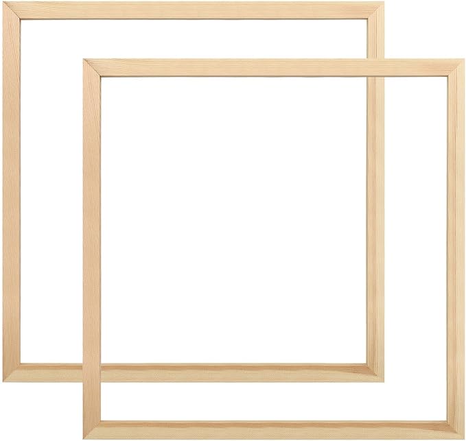 Wood Canvas Frames, Solid Wood Canvas Stretcher Bars Kits,Solid Wood Picture Frames for Oil Paintings,Prints,Posters,Wall Art Needlework,2 Pack(50 * 50cm/20 * 20")