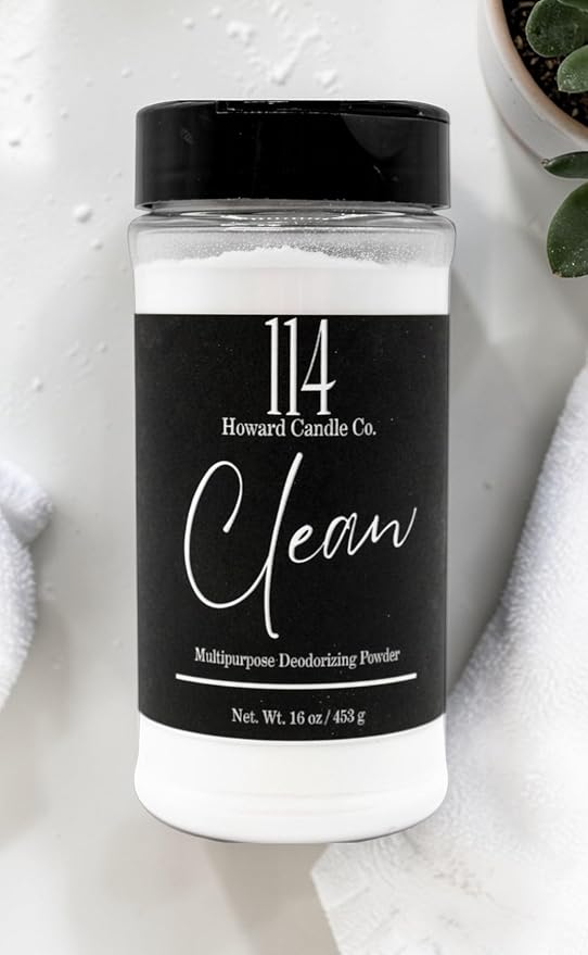 16 oz. Powerful Clean Linen Fabric & Upholstery Deodorizer & Freshener. Home Odor Eliminator For Strong Odor. Pet Safe. Vacuuming Powder Use for Furniture,Carpet,Rug,Mattresses,Cat Litter
