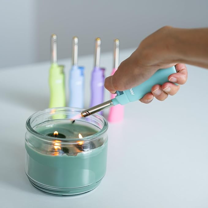 MK Lighter 10PCS Candle Lighters, Windproof Flame, Ideal as for BBQ, Camping, Outdoor, Butane Refillable Lighte, Multipurpose (Harmony-10PC)