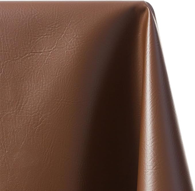 Ottertex Vinyl Fabric Faux Leather Pleather Upholstery 54" Wide by The Yard (10 Yard, Brown)