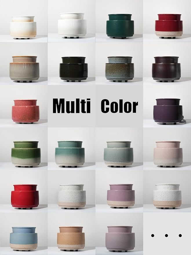 Ceramic Electric Wax Melt Warmer & Cube Oil Melter Cute Small Warmers Aromatherapy for Home Decorative Burner Melts Scented Candle Tart Scent Warm Fragrance (ice Green)