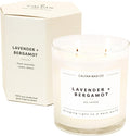 Calyan Wax Co. Lavender & Bergamot 2 Wick Scented Candle - 37 Hour Burn - Luxury Non Toxic Soy Wax Candles - Long Lasting Large Glass Jar Candle for Home - 8.8oz