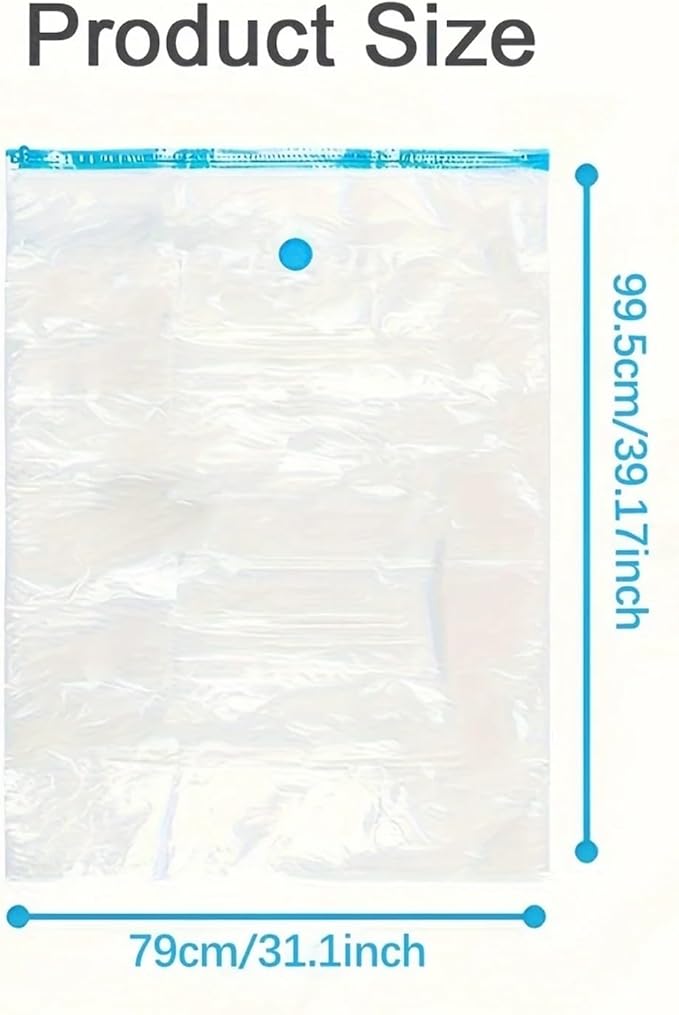 85% Space Saver Vacuum Bags 8 Pcs - Giant + Sealer