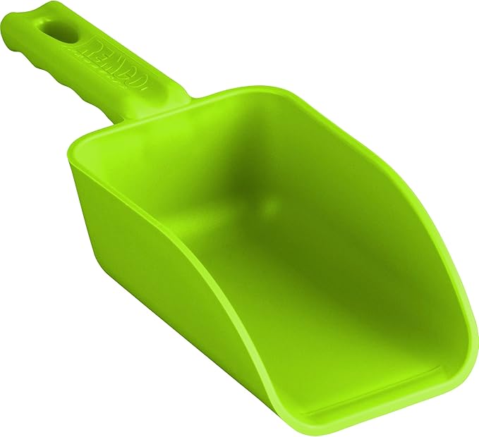 Vikan Remco 630077 Color-Coded Plastic Hand Scoop - BPA-Free Food-Safe Kitchen Utensils, Restaurant and Food Service Supplies, 16 oz, Lime