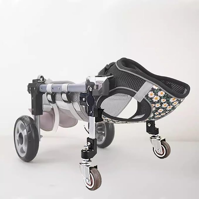 Dog Mobility Aid Wheelchair - Adjustable Front Back Wheels for Small, Medium, and Large Dogs with Paralysis or Injury – Leg Brace Trolley for Arthritis and Mobility Support