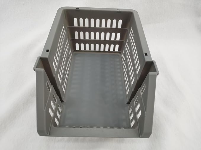 TidyFriend Small Plastic Stackable Storage Bins for Pantry,4 Pack Open Front Storage Bins,Toy Organizers, Kitchen, Bathroom Essentials (Dark Grey)