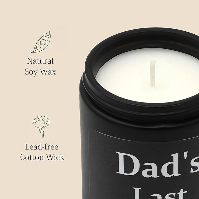 Lihome Gifts for Dad from Daughter Son, Funny Fathers Day & Birthday &Thanksgiving & Christmas Gifts, Lavender Scented Candles(7oz)