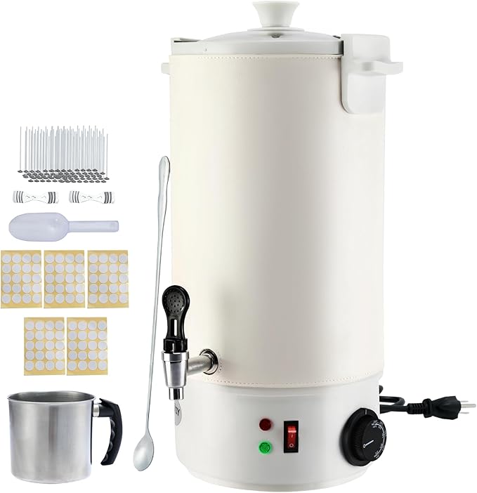 TCFUNDY Candle Making Wax Melting Pot 10L, Electric Non-Stick Candle Wax Melter Pot 10L, DIY Candle Making Kit for Adults, Beeswax Soy and Coconut Wax