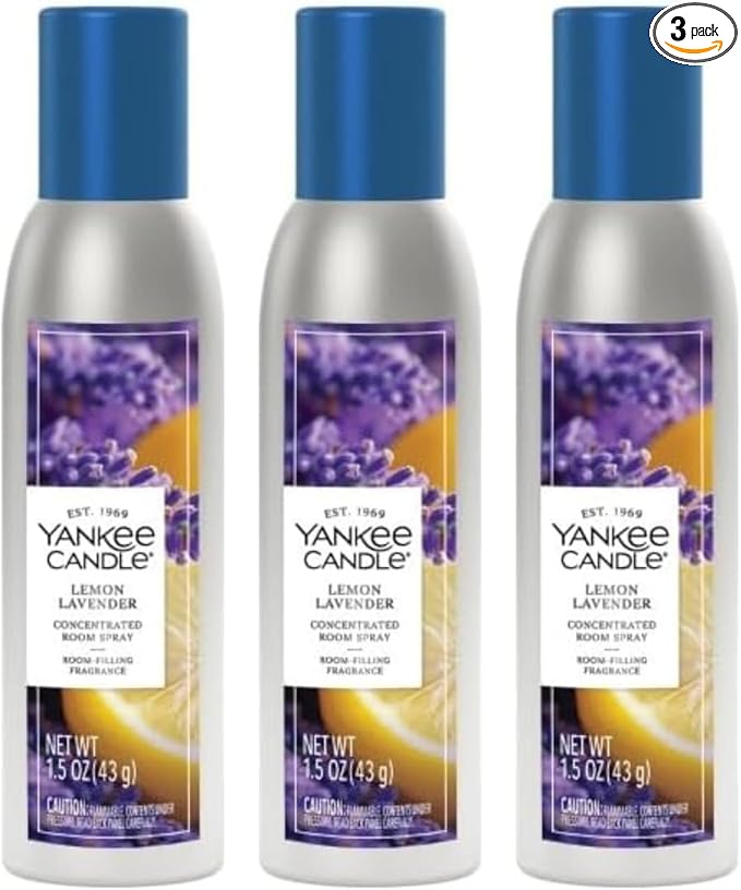 Yankee Candle Concentrated Room Spray, Lemon Lavender, 1.5 OZ (Pack of 3)
