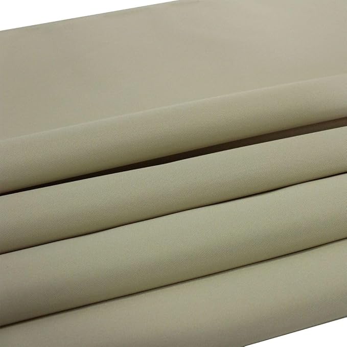 Mybecca Waterproof Canvas Marine Fabric 600 Denier Indoor/Outdoor PU Backing UV Protector Ivory 5 Yards