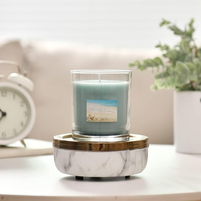 mocosa Ceramic Wax Melt Warmer 3-in-1 Candle Warmer Electric Wax Warmer for Scented Wax Melter Burner for Home,Office, for Mom Women（White）