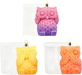 3Pcs Owl Silicone Molds Candle Molds for Candle Making Animal Epoxy Resin Casting Molds