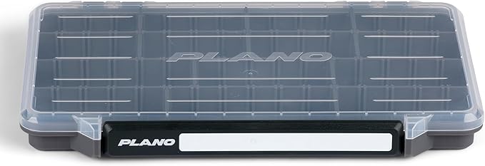 Plano StowAway 3700 Thin Stow Tackle Box, with Corrosion-Preventive Rustricor, Single Latch Design, Transparent DuraView Lid, Stackable Storage for Fishing Bait, Lures and Gear