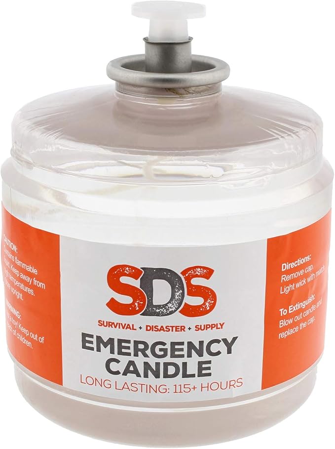 SDS Liquid Oil Candles - Long Burning Survival Candles, 115 Hour Burn Time