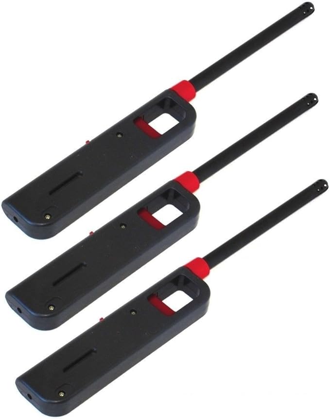 3 Pack Gas Lighters 11" Butane Stove Kitchen Fireplace BBQ Grill Utility Lighter