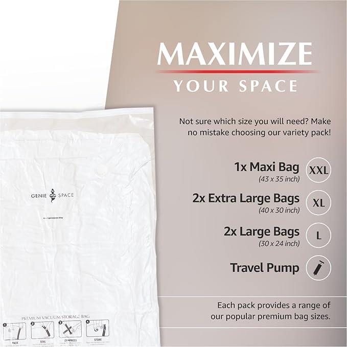Genie Space - Premium Bags - Variety - 5 Pack