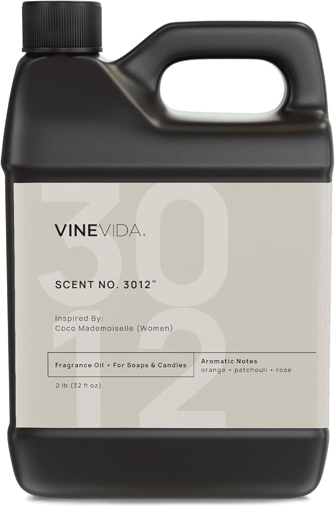 VINEVIDA Scent NO. 3012 Fragrance Oil - 32oz (2lbs) - Inspired by: Mademoiselle (Women); Candle Fragrance Oil for Soy Candles - Soap Making Scents