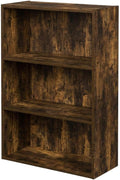 Furnifact Amber Pine Open Shelf Bookcase, 3-Tier Wooden Storage, Durable Wood, Living Room, Office, Bedroom Storage