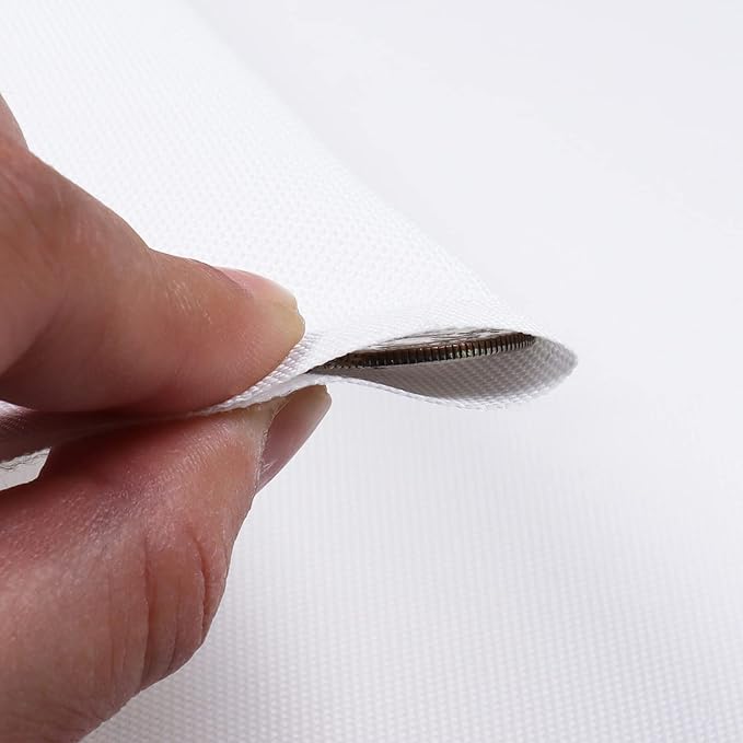Soft Waterproof Canvas Fabric PU Backing, 600 Denier Ripstop UV Protection 30 x 60 Inch Canvas Cordura Fabric for Outdoor/Indoor, DIY Crafts, Bags, Awning, Marine, Furniture Cover(White)