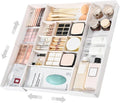 MIUOPUR Expandable Drawer Organizer, Width (10.6"-20.1") Depth (11"-20.1"), Plastic Makeup Drawer Organizer with 6 Removable Dividers, Silverware Organizer, Great for kitchen and Bathroom Drawers