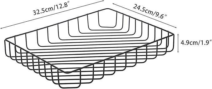BTSKY Multipurpose A4 File Tray Wire Desk Organizer - Elegant Letter Size Documents Storage Basket for Office, Cosmetics, Bathroom (Black)