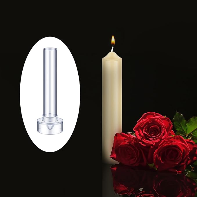 2 Pieces Taper Candle Mold Cylinder Candle Moulds Pillar Candle Molds for Making Emergency Candles and Table Candles with Wire Wicks Clips Tool kit