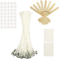 400 Piece Cotton Candle Wick 6" Pre-Waxed for DIY Candle Making