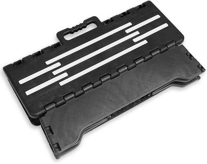 Miles Kimball Fox Valley Traders Portable Help Step, 16” W x 12” D x 4” Tall – Folds to Small Size for Storage, Non-Slip Rubber Step Surface for Safety, Durable Plastic Construction Supports 300 Lbs.