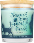 One Fur All Pet Lovers Candle - Ocean Breeze - Pet Odor Eliminator - Non-Toxic - Eco-Friendly