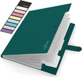 Sooez Accordion File Organizer, Letter Size Expanding File Folder with Labels, 5 Pocket Folders for Document, Portable Paper Bill Receipt Organizer for Home School Office Supplies, A4 Size, Dark Green