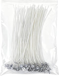 100Pcs Candle Wick, Low Smoke 10 Inch Pre-Waxed Cotton Wick with Tabs, Natural Cotton Core for Candle Making, Soy Candle DIY
