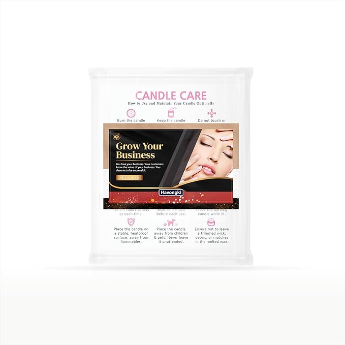 100 pack - Premium Handmade Candle Care Instruction Cards Pink 2x3.5 in, Small Business | Soy Bees Wax Melt, Candle Makers, Making Supplies Kit Set, Containers, Jars, Pot, Package