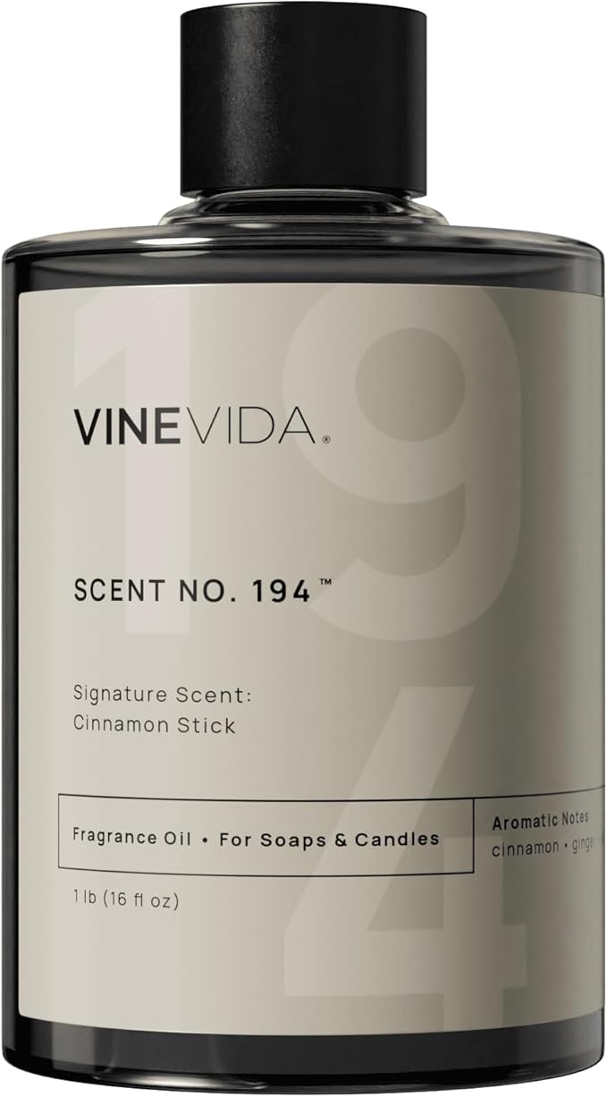 VINEVIDA [16 oz] Scent Cinnamon Stick; Fragrance Oil for Candle Making and Soap Making - Winter & Holiday Oils
