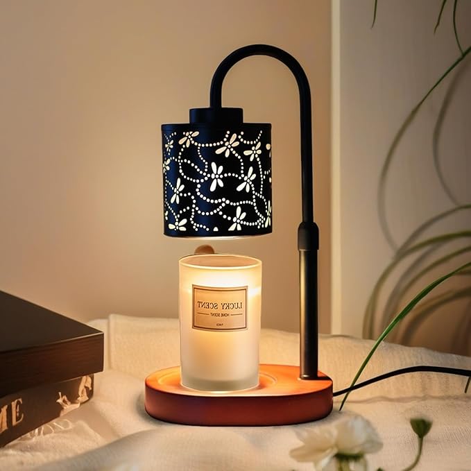 LIFFY Candle Warmer Lamp Room Decor - Dragonfly Gifts for Women - Candle Warmer Lamp with Timer & 2 Bulbs Replacement, Birthday Gifts, House Warming Christmas Home Decor, Wax Melt for Scented Wax