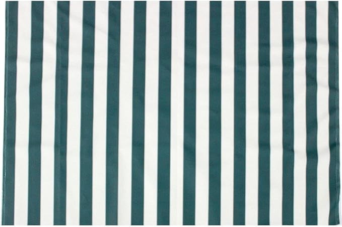 Mybecca Stripe Canvas Marine Fabric 600 Denier Indoor/Outdoor Hunter Green/White (5 Yards)