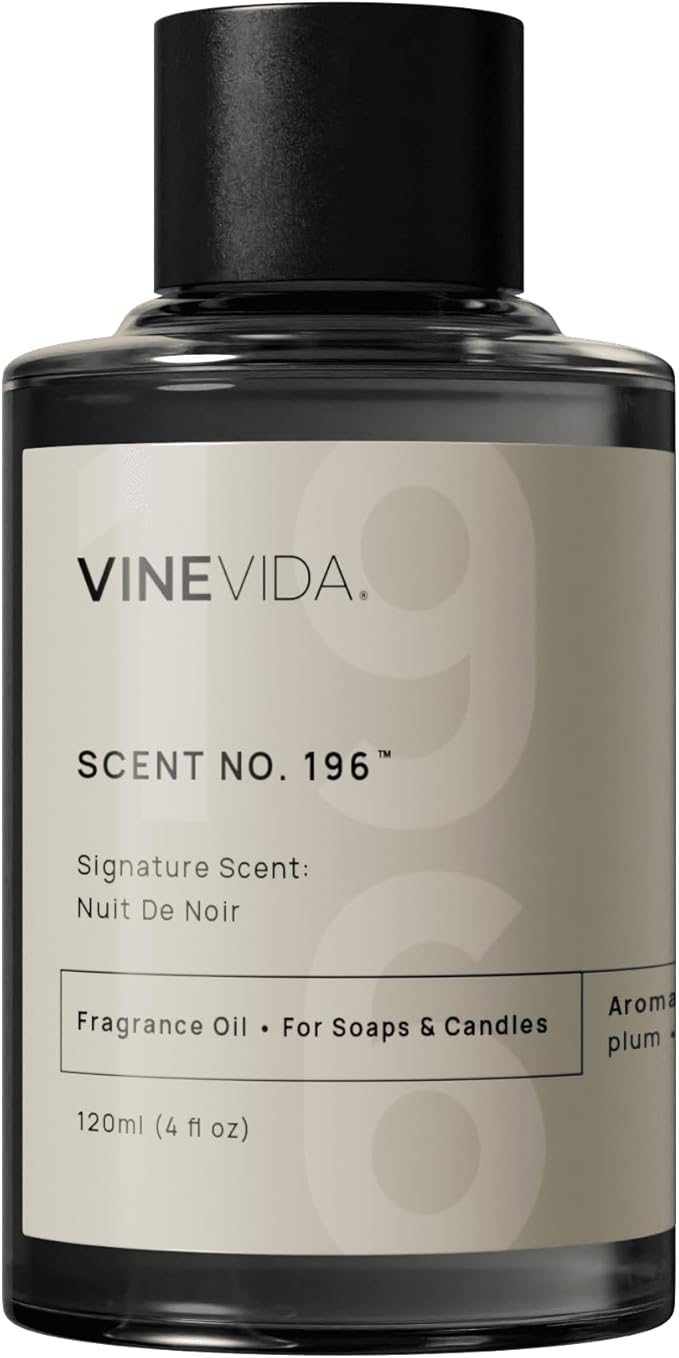 VINEVIDA [4 oz] Scent Nuit De Noir; Fragrance Oil for Candle Making and Soap Making - Winter & Holiday Oils