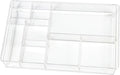 ZEXALOR 8-Section Clear Drawer Organizer, Large Acrylic Drawer Divider Tray for Desk,Bathroom,Office Makeup,Junk, Plastic Drawers Organizer 13.7" x 8.7" x 2" (8-Section)
