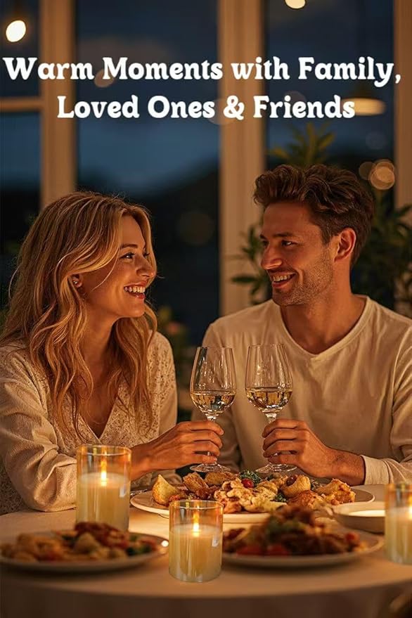200 Hours Rechargeable Flickering Flameless Candles, Mothers Day Gifts, Rechargeable Battery Glass Pillar Candle with Remote and Timer, Real Wax for Home Living Room Decor, Ideal Gift for Women